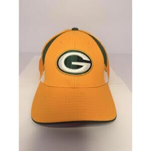 NFL Green Bay Packers Men Hat Cap Yellow Green Sz S/M Reebok Mesh On-Field